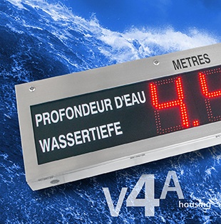 Water level display for long reading distances